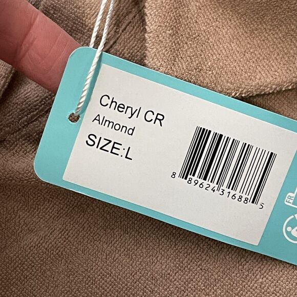 MELISSA ODABASH Cheryl Playsuit Romper Large Almond Beige Brown NEW Lounge Swim - Picture 5 of 13